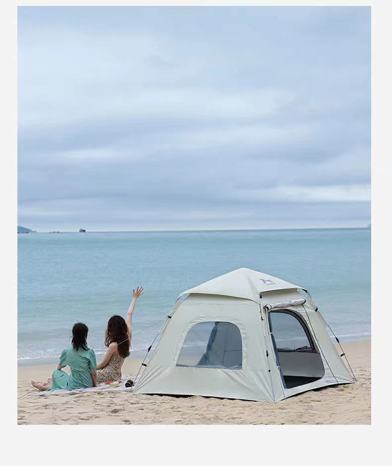 Cheap Goat Tents 3 4 Person Camping Tent Outdoor Automatic Quick Open Tent Rainfly Waterproof Picnic Tent Family Travel Park Instant Setup Tent   